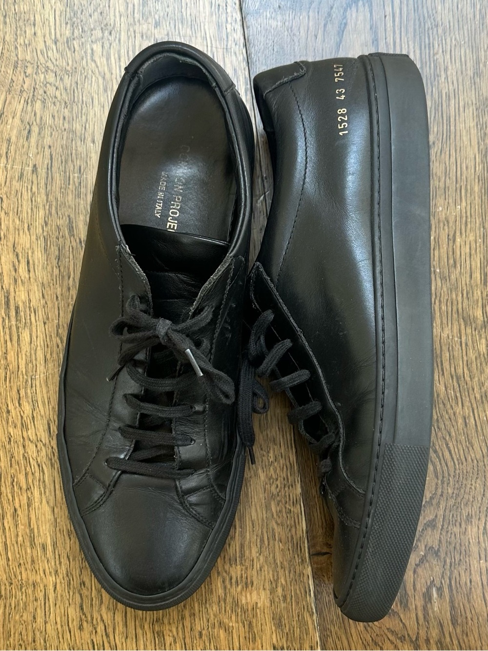 Common Project Achilles Low Men’s Sneaker Black Size 10 US/43 EU
